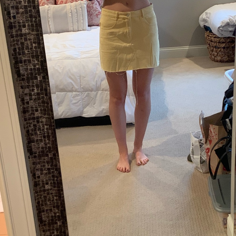 PRINCESS POLLY - Yellow Denim Skit